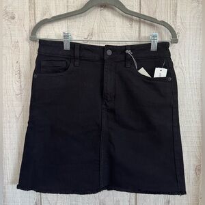 JUST USA Tatiana Black Denim Skirt- Size S NWT